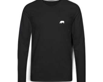 Men's Long Sleeve T-Shirt with Rhino