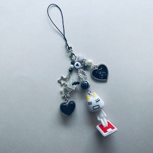 Handmade Toro Phone Charm | Beaded Keychain Accessory
