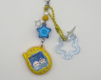 Blue Tamagotchi Chiikawa Hamster Virtual Pet Phone & Bag Charm