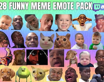 28 Funny meme emote pack | Meme emote | Twitch, discord emotes | Meme Baby emote | Funny emotes | Emote Pack | Streamer Emotes | Kick Stream