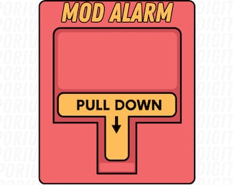Mod Alarm Twitch Emote, Mod Emote, Meme Emote, Fire Alarm Emote, Funny Emote, Alert Twitch Emote, Red Discord Emote, Stream Funny Emote