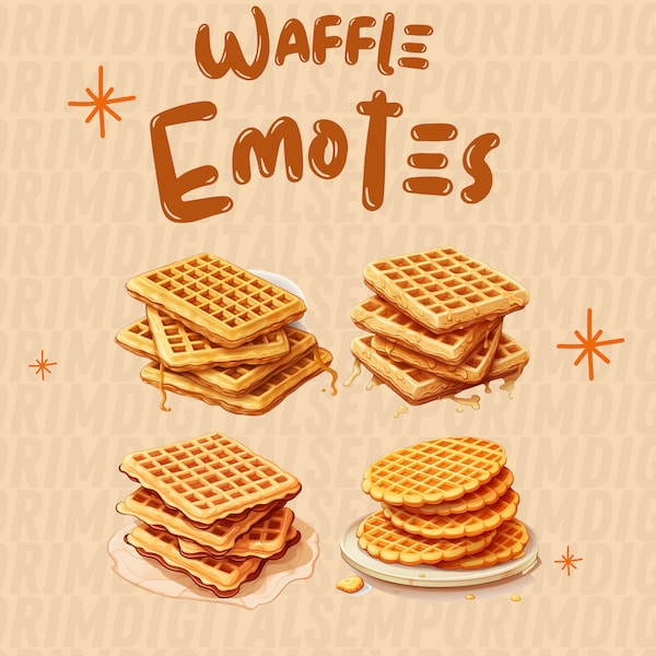 Waffle Emote Twitch Etsy