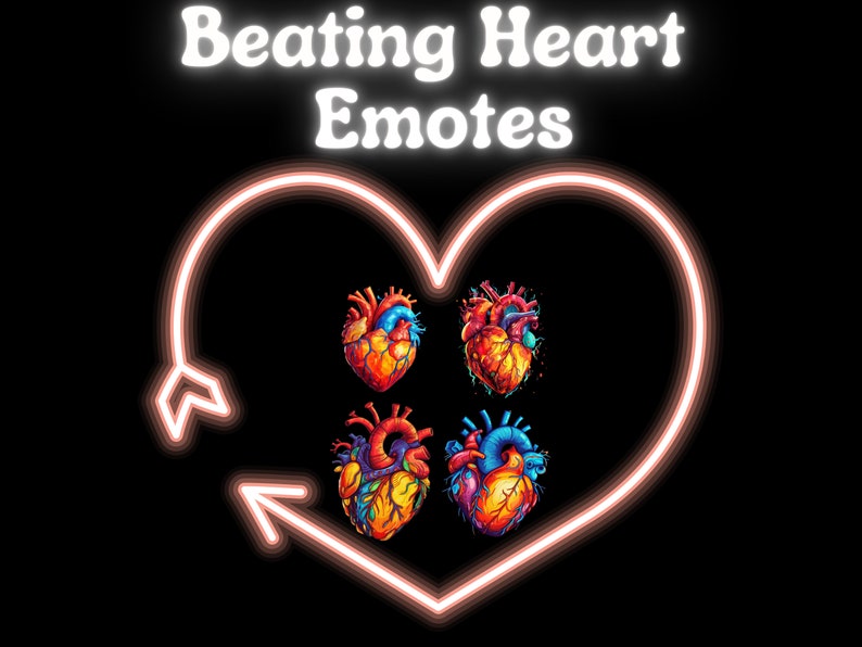 Beating Heart Emote Collection Twitch & Discord Channel Points Streamer