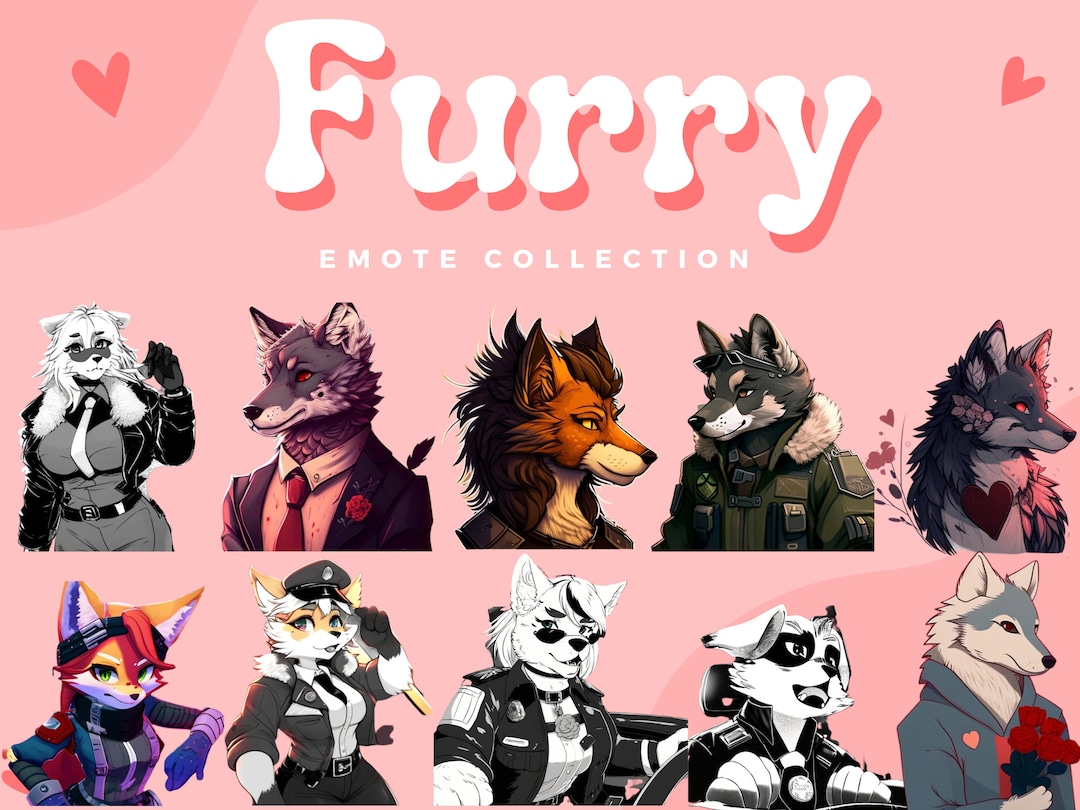 Cute Furry Waifu Emote Collection Twitch & Discord Streamer Emoji, Cute, Stream, Chat, Furries