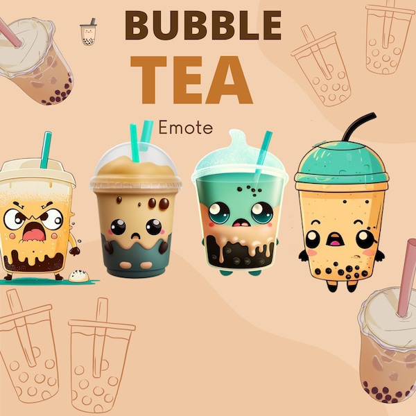 Boba Bubble Emotes Etsy