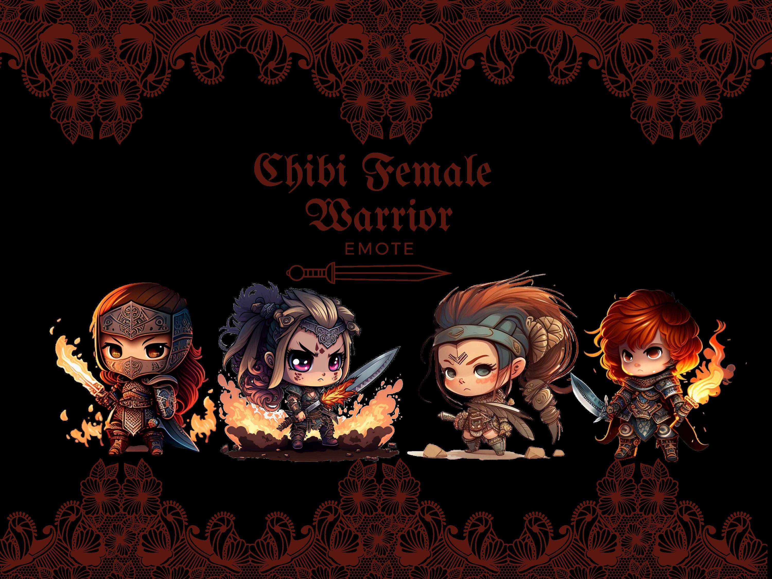 Chibi Warriors - Etsy