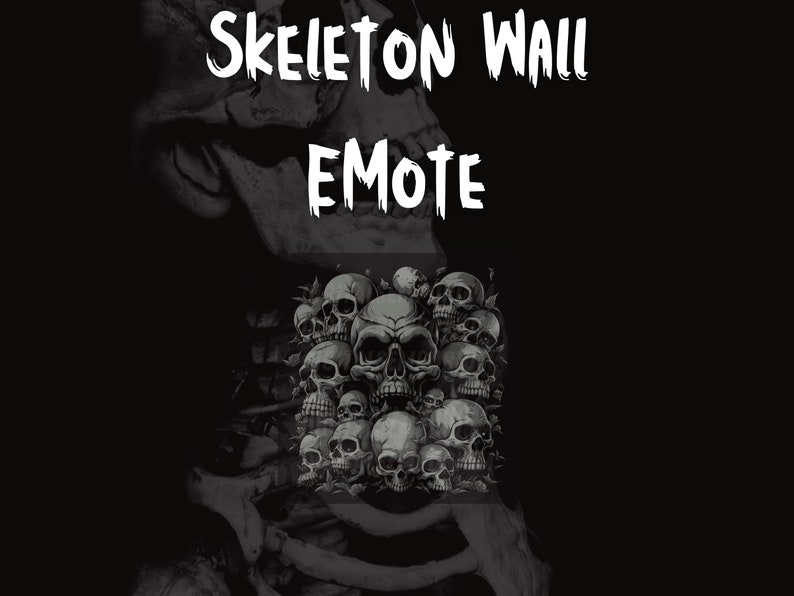 Skeleton Wall Emote Collection Twitch & Discord Channel Points Streamer