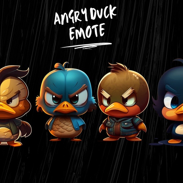 Angry Duck Emotes Twitch & Discord | Kanal Punkte | Luftschlangen | Emoji, Niedlich, Stream, Chat, Wut, Niedliche Ente Emote, Wütend, Verrückte Ente, Entchen