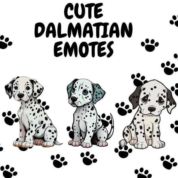 Puppy Love Emote: Cute Dalmatian Emote for Streamers - Perfect for Twitch, YouTube, Kick and More! Enhance Your Stream with Adorable Charm!