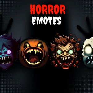 Horror Monster Emote Collection Twitch & Discord | Channel Points | Streamer | Emoji, Scary, Stream, Chat, Monster, Zombie, Evil, Creatures