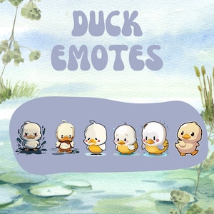 Yellow/White Angry/Sad Duck Twitch Discord Youtube Emotes/Kawaii, Chibi,Animal Emoji/Subscriber/Loyalty Sub Bit Badges/Baby Duck Moody Emote