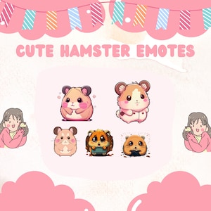 Happy Cute Hamster Twitch Emotes | Discord Emotes | Youtube Emotes | Facebook Emotes |Cute Hamster | Cute Emotes