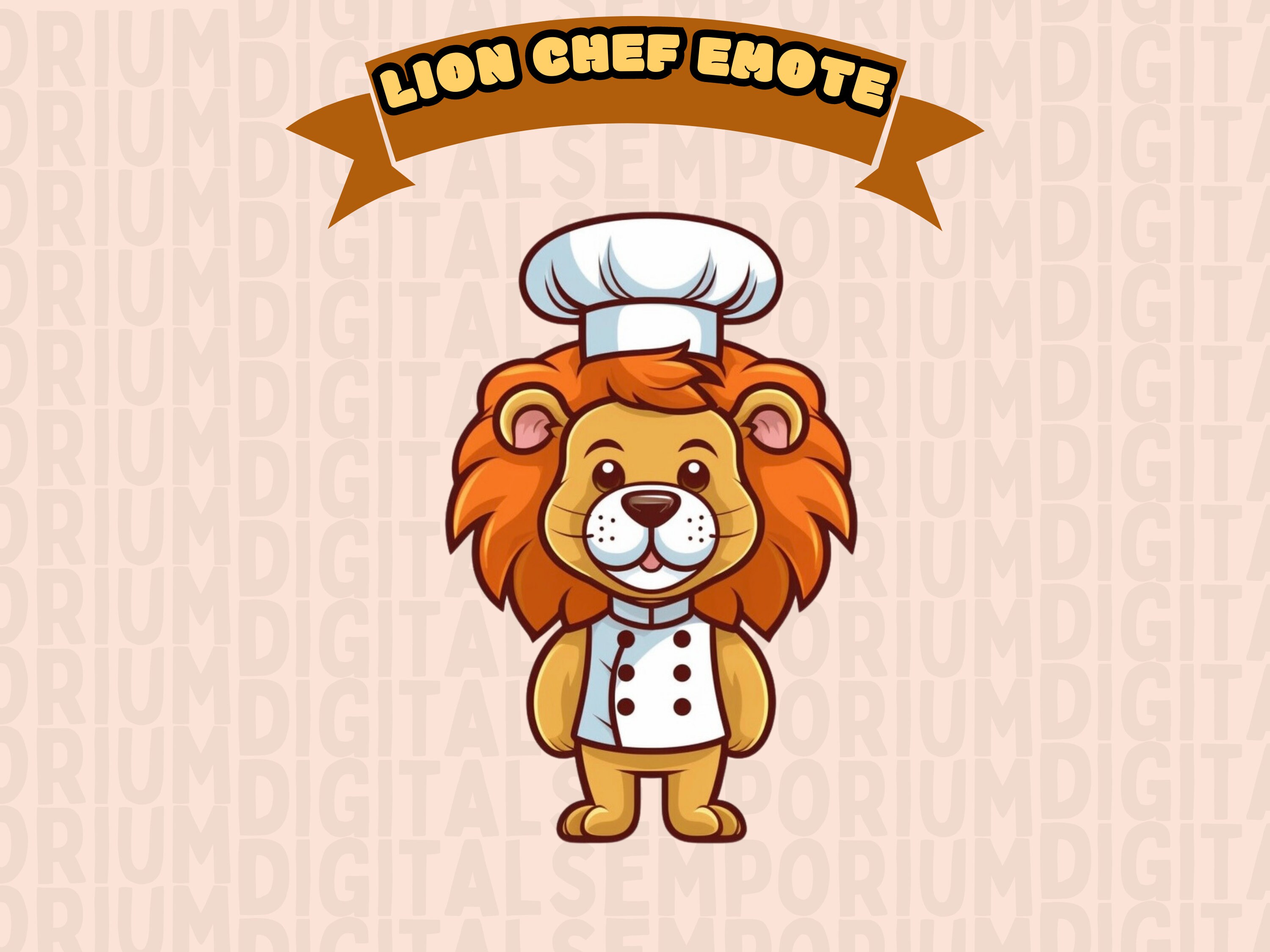 Lion Chef Emote, Tiger Chef, Cooking Chef Emote, Animal Lover Emote ...