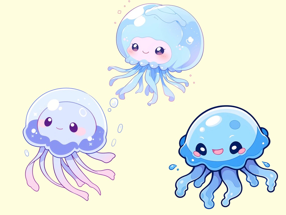 Chibi Jelly Fish Emotes Twitch, Discord, Channel Point, Streamer, Emoji ...