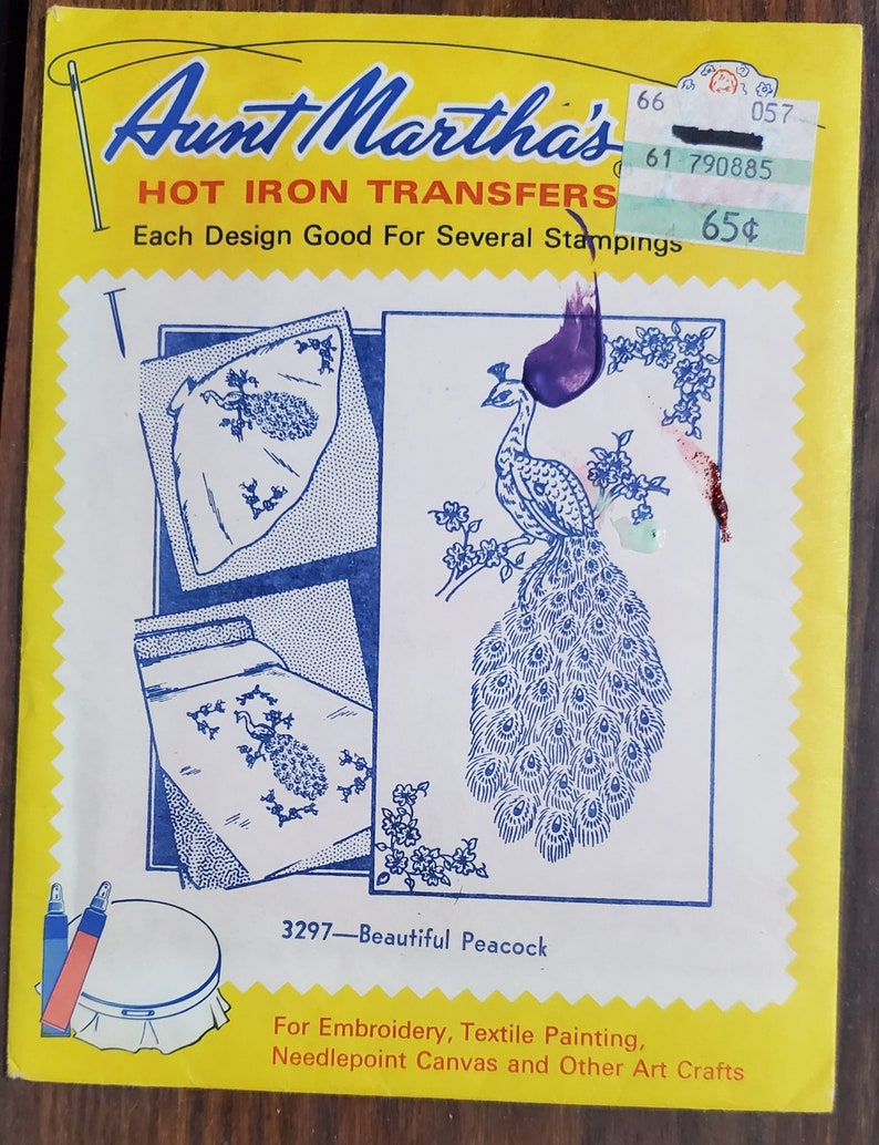 Aunt Martha's Vintage Hot Iron Transfers, Each Does Multiple Stampings