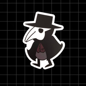 Chibi Plague Doctor Sticker, Cute Vinyl Sticker