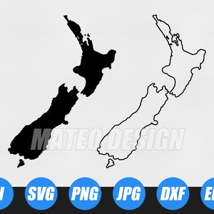 New Zealand Shape SVG Files | New Zealand Cut Files | New Zealand Vector | New Zealand Map Clip Art | Countries Vector Files