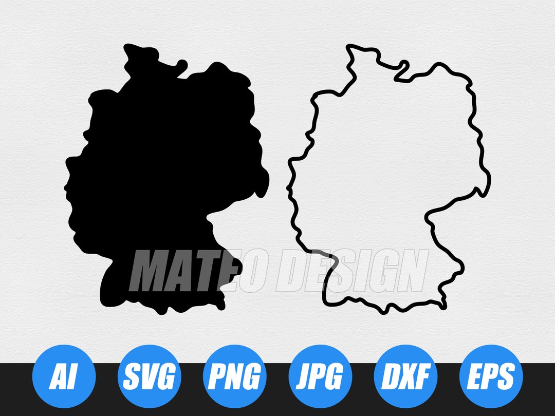 Germany SVG Germany Cut Files Germany Outline SVG Germany Vector