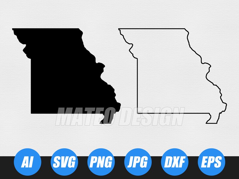 Missouri Outline SVG Files | Missouri Cut Files | Missouri Vector ...