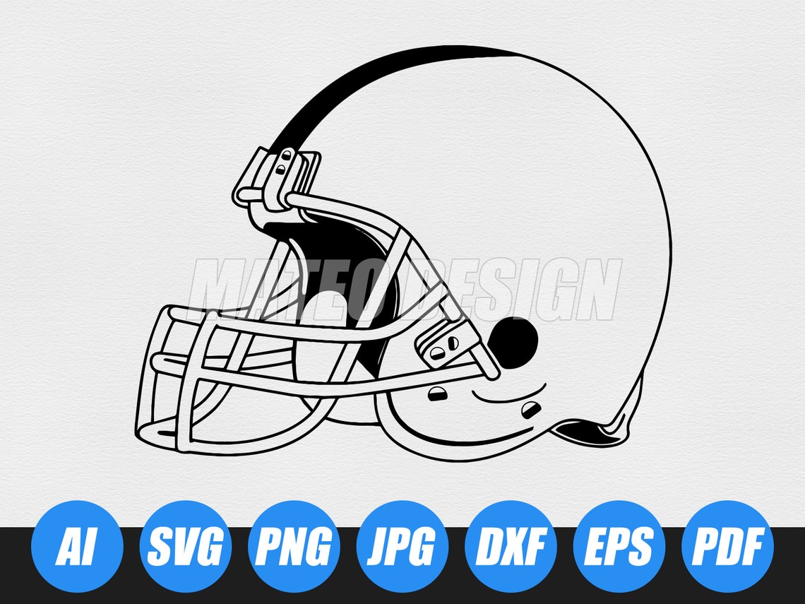 Football Helmet SVG Files Footballt Vector Images Sports Clip Art SVG