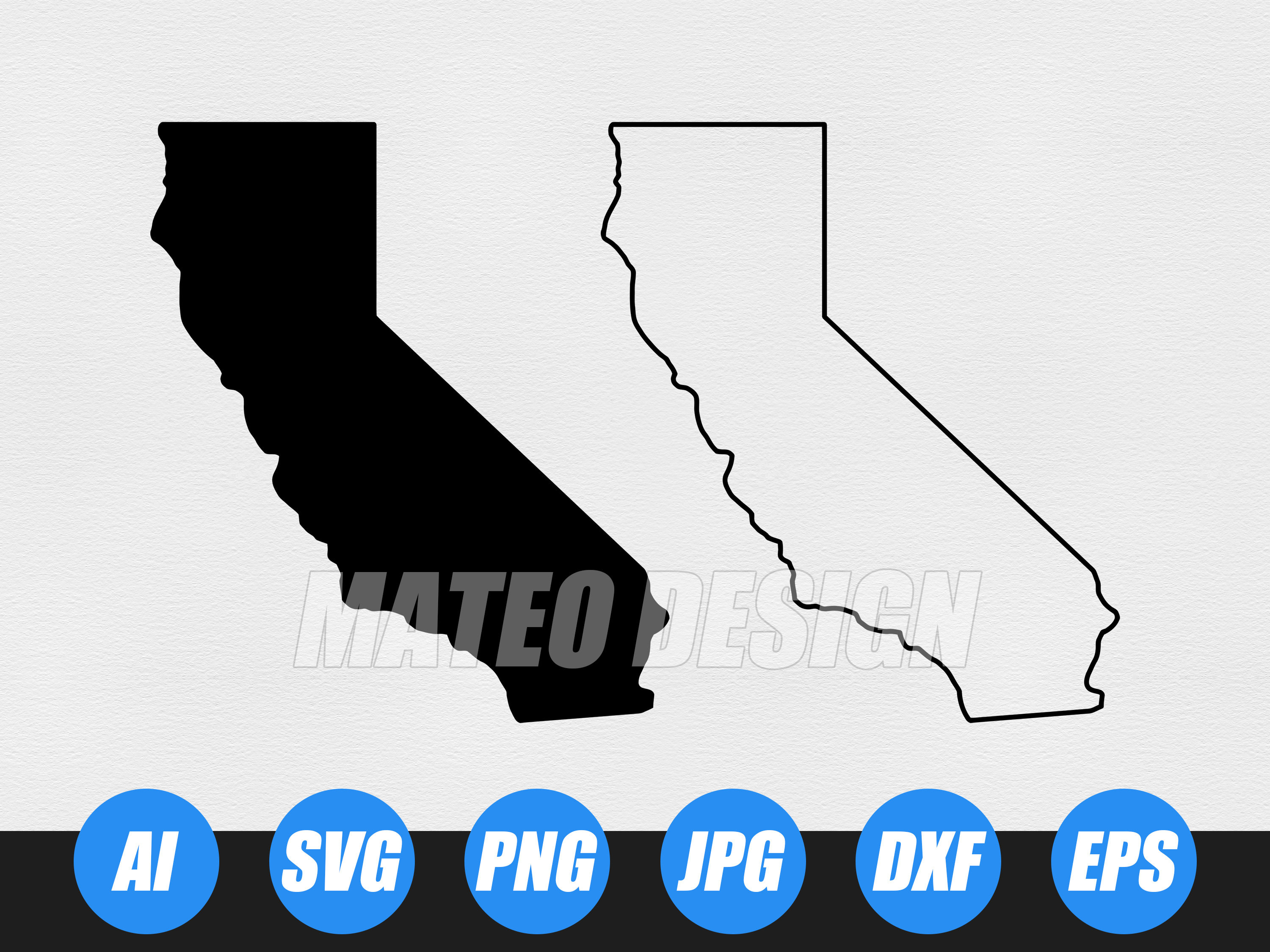California Outline SVG Files California Cut Files California Vector ...