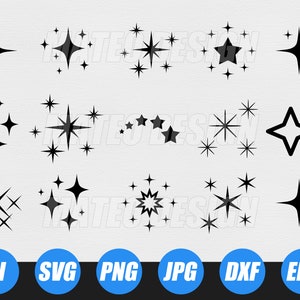 Star Svg, Star Png, Sparkle Svg, Sparkle Png,Sparkle Stars Svg, Sparkle Stars Png, Cricut, Instant Download
