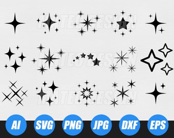 Star Svg, Star Png, Sparkle Svg, Sparkle Png,Sparkle Stars Svg, Sparkle Stars Png, Cricut, Instant Download
