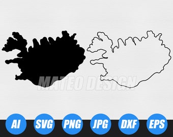 Iceland SVG | Iceland Cut Files | Iceland Outline SVG | Iceland Silhouette SVG | Iceland Map Clip Art | Iceland Vector