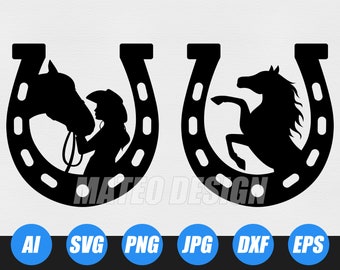 Girl with horse svg, Horseshoe Svg Files, Horse Shoe Cut Files,Horse Shoe Vector, Horseshoe Clip Art, Cnc Files, Horseshoe Vector Files