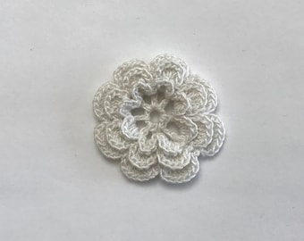 Thread Spool Pin Doily - Winter White