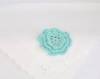 Sewing machine doily- light teal