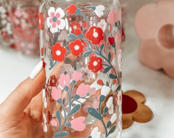 Rose Garden - 16oz glass tumbler
