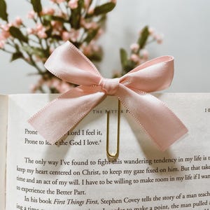 Satin Pink ~ Ribbon Bookmark - Etsy