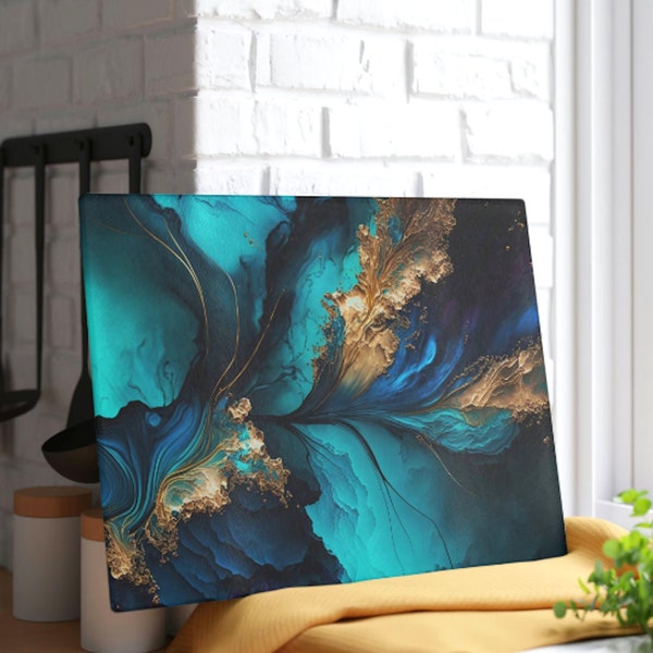 Decorative Glass Cutting Boards Etsy