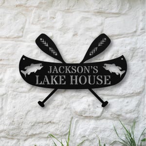 Custom Metal Lake House Wall Art, Rustic Decor for Cabin, Personalized Home Sign, Unique Gifts for Lake Lovers & Cottages, Housewarming Gift