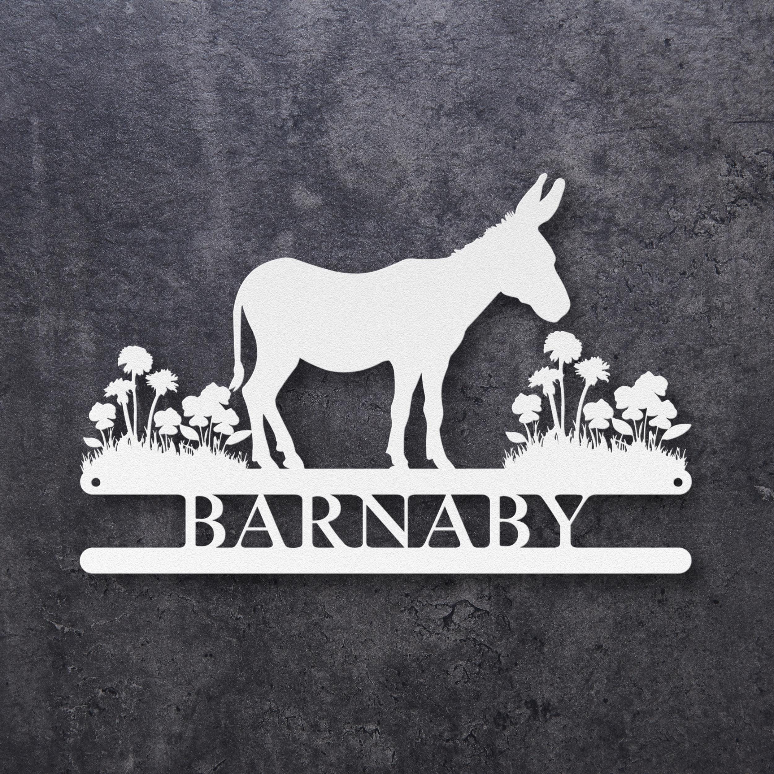 Custom Donkey Metal Yard Sign, Personalized Outdoor Farm Decor, Unique ...