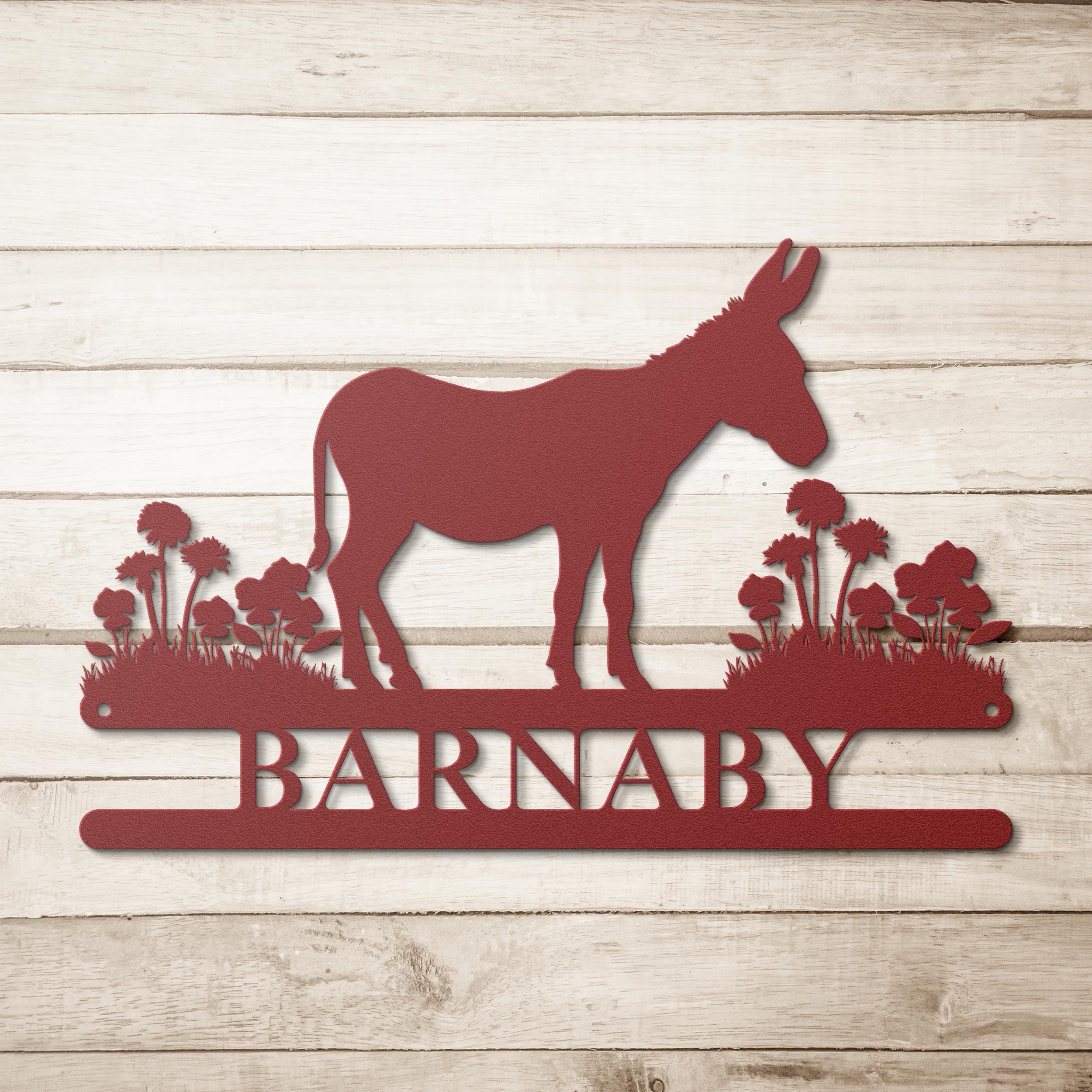 Donkey Rodeo Sign Custom Donkey Metal Yard Sign, Personalized Outdoor Farm Decor, Unique ...