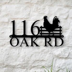 Custom Metal Farmhouse Address Sign, Farmhouse Decor, Metal Sign For Farm, Country Home Decor, Farm Address Sign, Farmer Gift