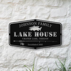 Custom Metal Lake House Sign, Personalized Rustic Home Decor, Unique Housewarming Gift & Cabin Wall Art, Lake House Gift, Housewarming Gift