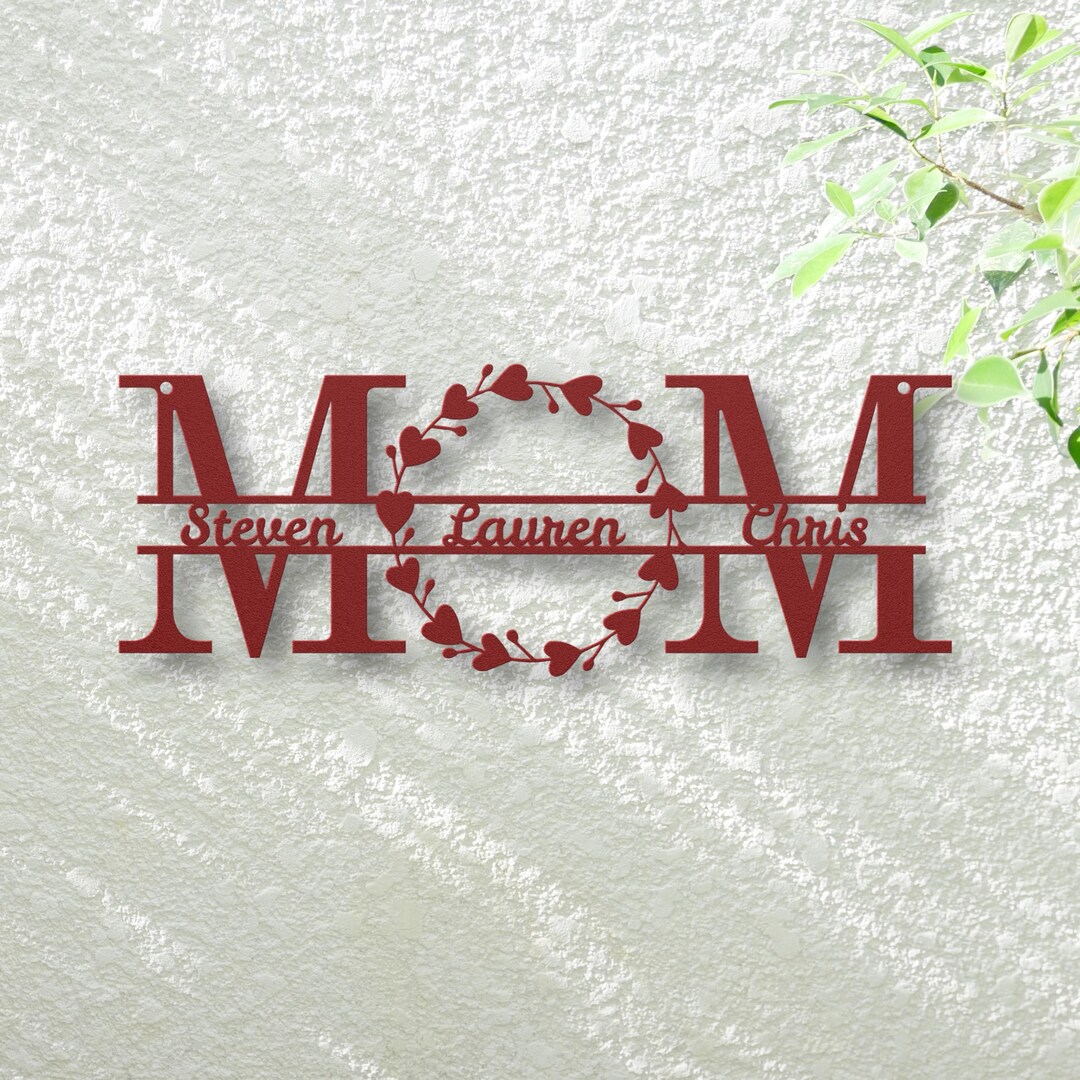 Mom Metal Sign Personalized Mom Metal Sign, Custom Mothers Day Gift, Mom Birthday Gift ...