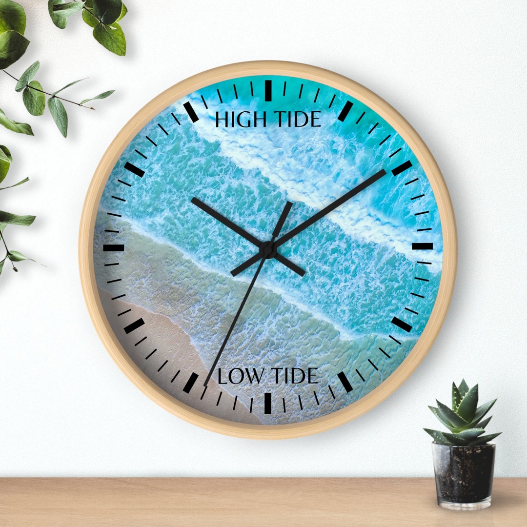Ocean Beach Clock, Aesthetic Wall Clock, Beach Home Decor, Office Decor