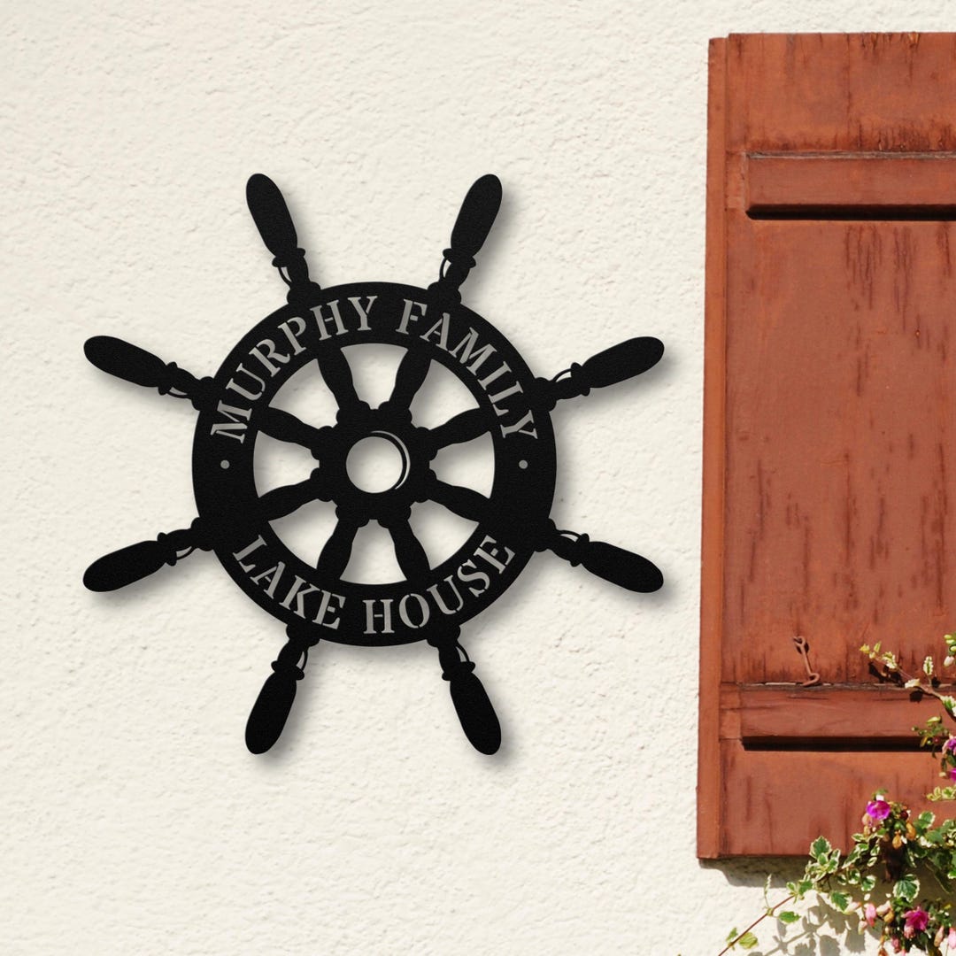 Custom Lake House Metal Sign, Personalized Rustic Decor, Unique Home ...