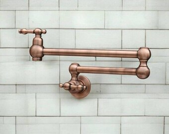 Copper Pot filler, Copper kitchen faucet, kitchen Pot filler, stove pot filler, wall mount pot filler