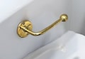 Unlacquered Brass Toilet Roll Holder , Solid Brass Wall Mount Toilet Paper Holder Bathroom