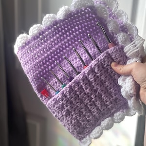 Handmade Crochet Hook Case: Acrylic Yarn Holder, Crocheter Gift