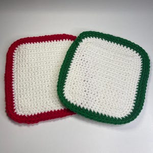 Crochet Pot Holders Handamde Set of 2 with Extra Long Pot Holder Option Bakeware Oven Mitt