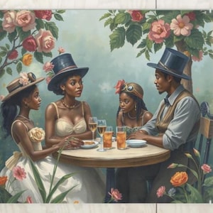 Calendário de parede afro-futurista 2025: arte steampunk de ficção científica negra (download em PDF)