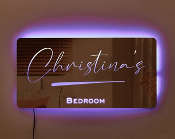 Personalised Name Mirror - Light Up Mirror
