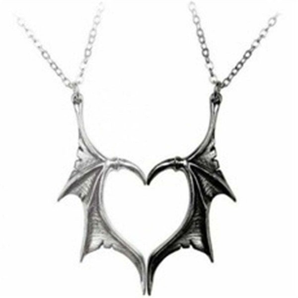 Personalized Couple Necklace Matching Devil Wing Necklaces for Couples Valentine's Gift for Lover