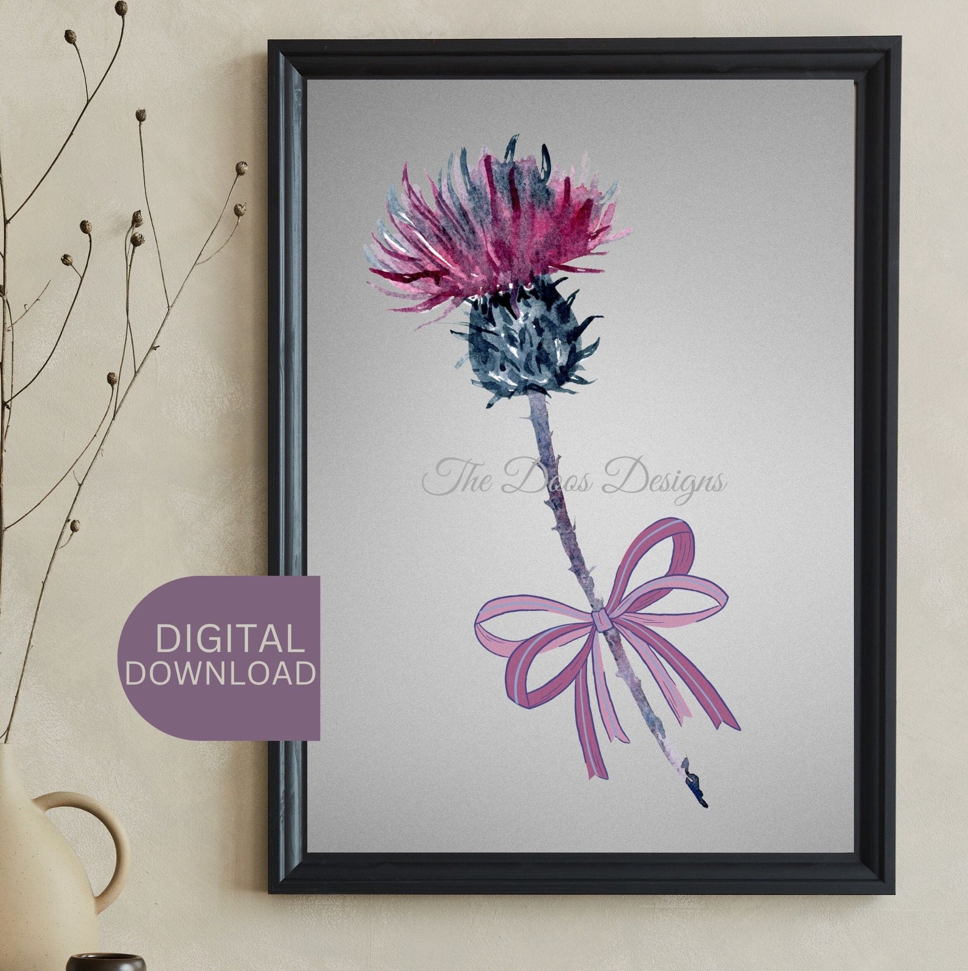 Scottish Thistle Print Scottish Gift Scottish Home Decor Etsy UK